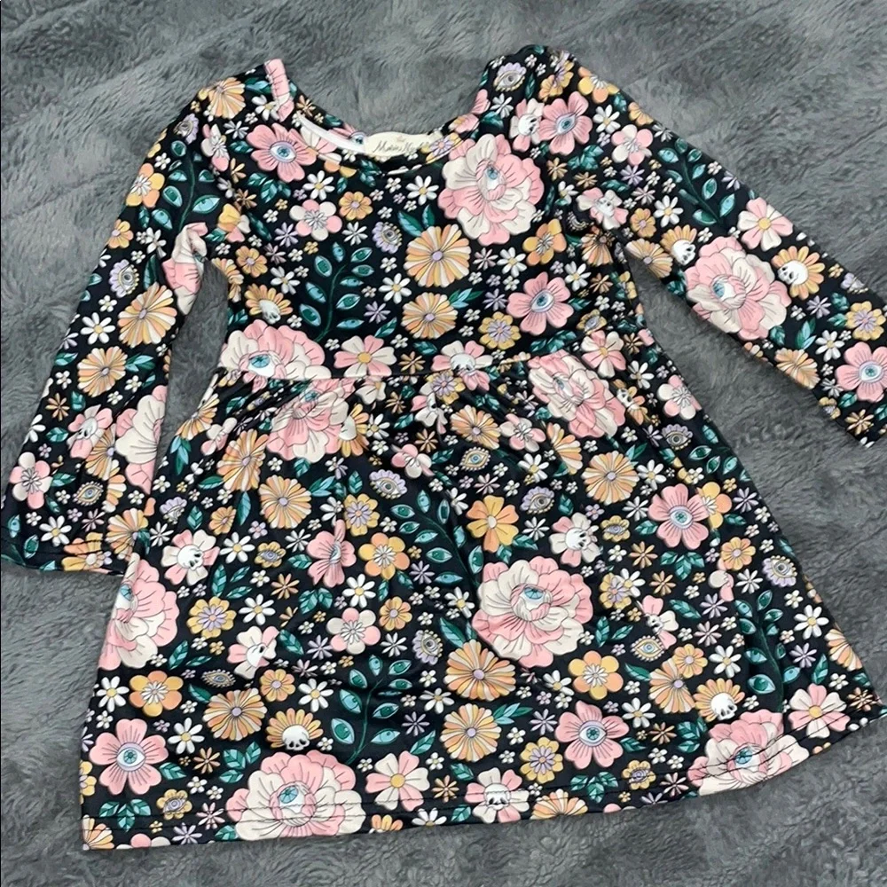 Marie Nicole Quirky Skull Floral Dress